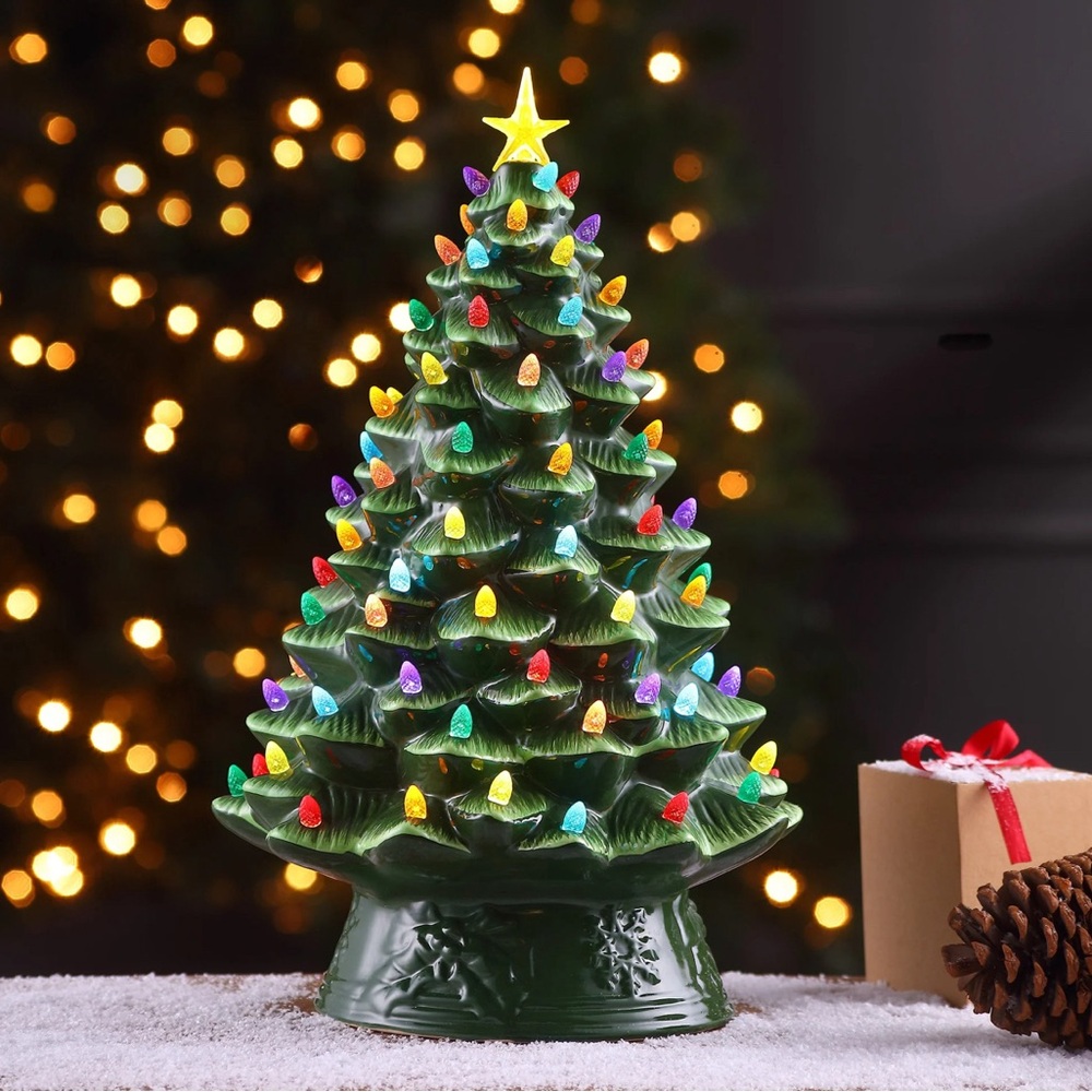 24" Nostalgic Ceramic Tree - Green